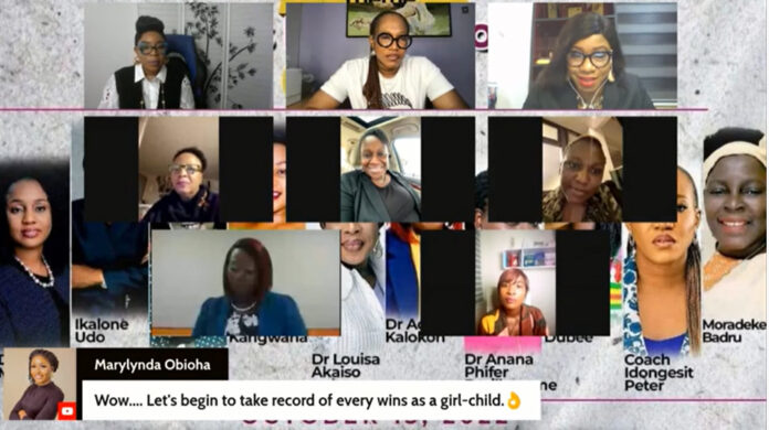 An online session where participants followed through and make their contributions while commemoration the International Civility of the Girl Child Day. PHOTO/WWWA.