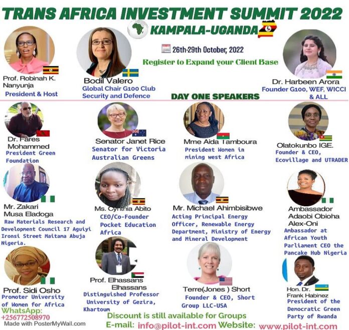 A section of the handpicked speakers set to address the summit on the first day. POSTER/Pilot International.