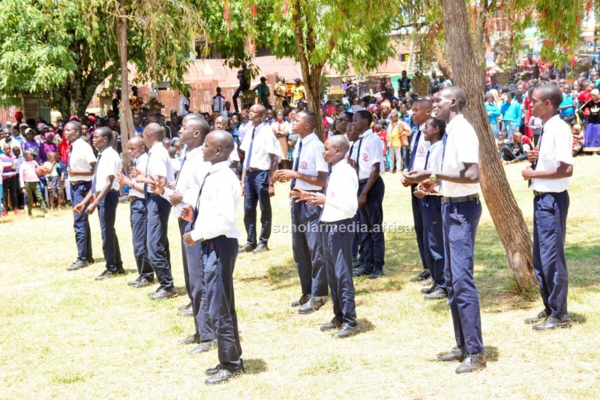 Performance by Baringo Boys' High School, a national school. PHOTO/Janet Kiriswo, The Scholar Media Africa.