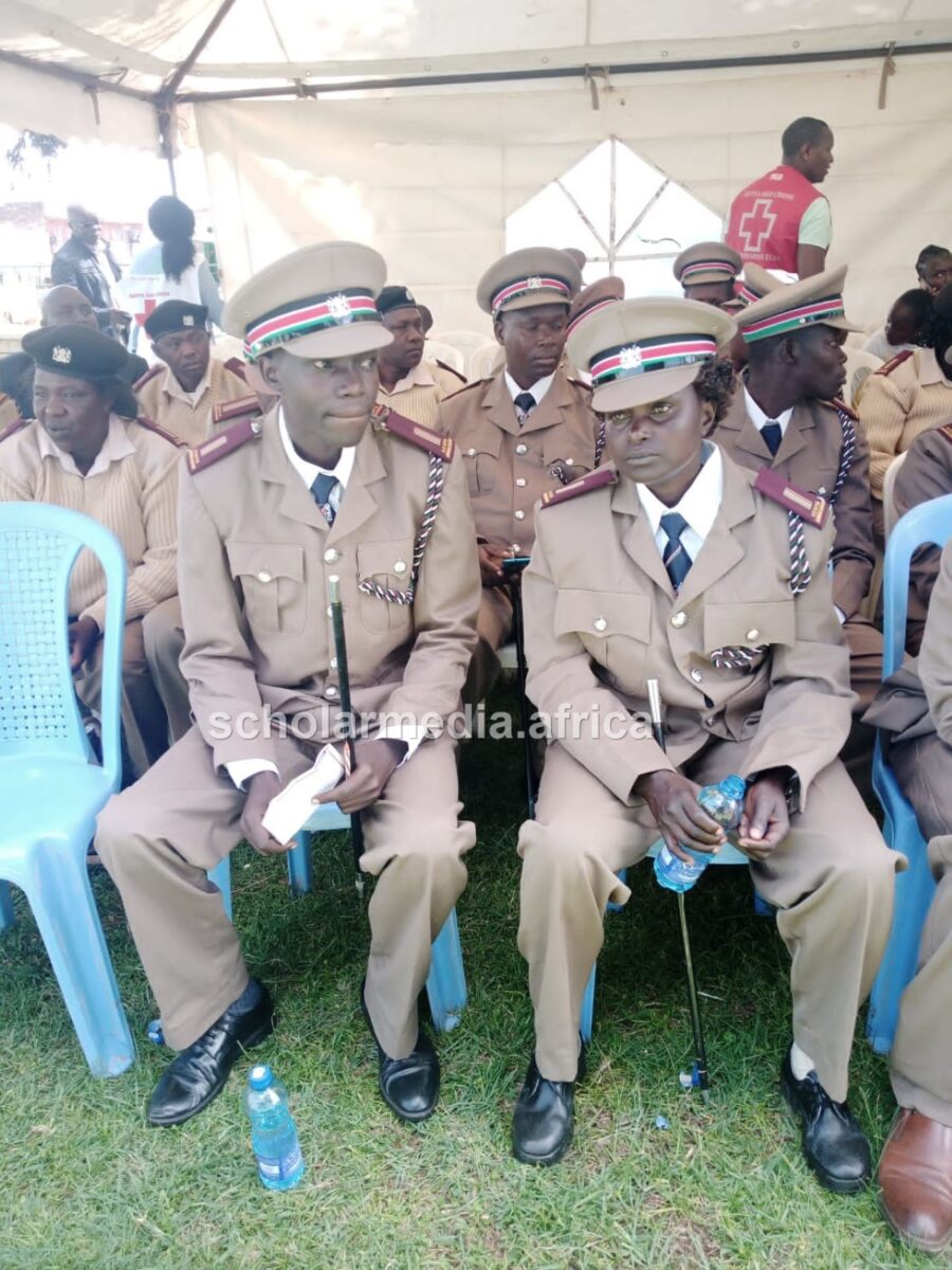 Assistant Chief Omar during the Mashujaa Day celebrations at Eldama Ravine Town Square. PHOTO/Janet Kiriswo, The Scholar Media Africa.