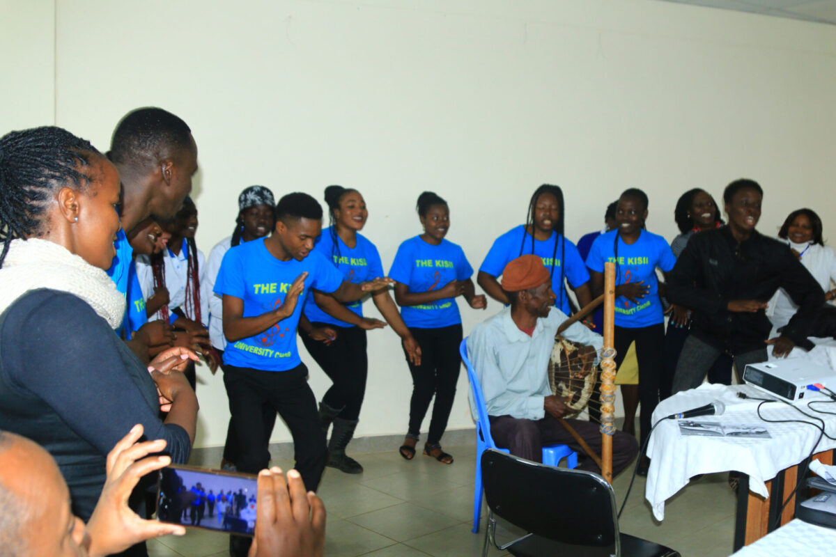 Kisii University Choir entertaining the conferees with a folk song. PHOTO/Kisii University Media.