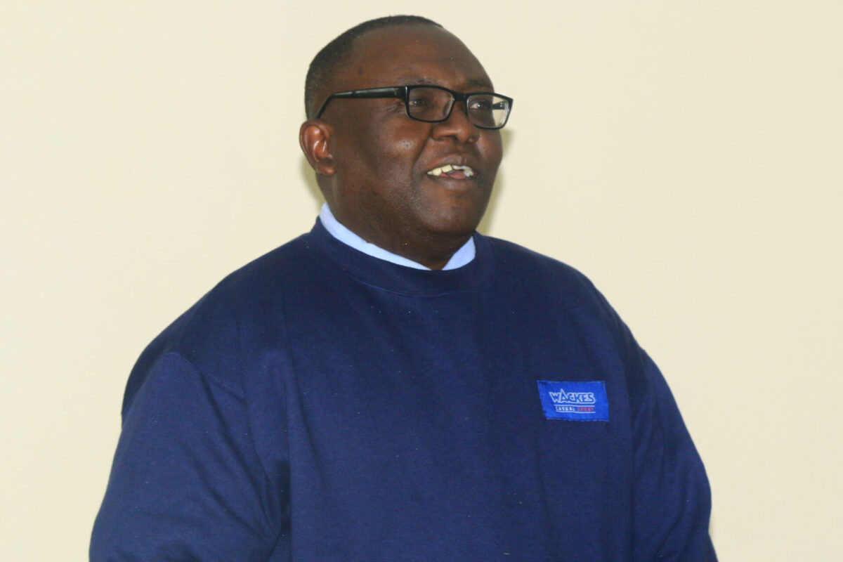 Prof. Anakalo Shitandi, DVC Academics, Research and Student Affairs, representing the VC during the closing ceremony. PHOTO/Kisii University Media.