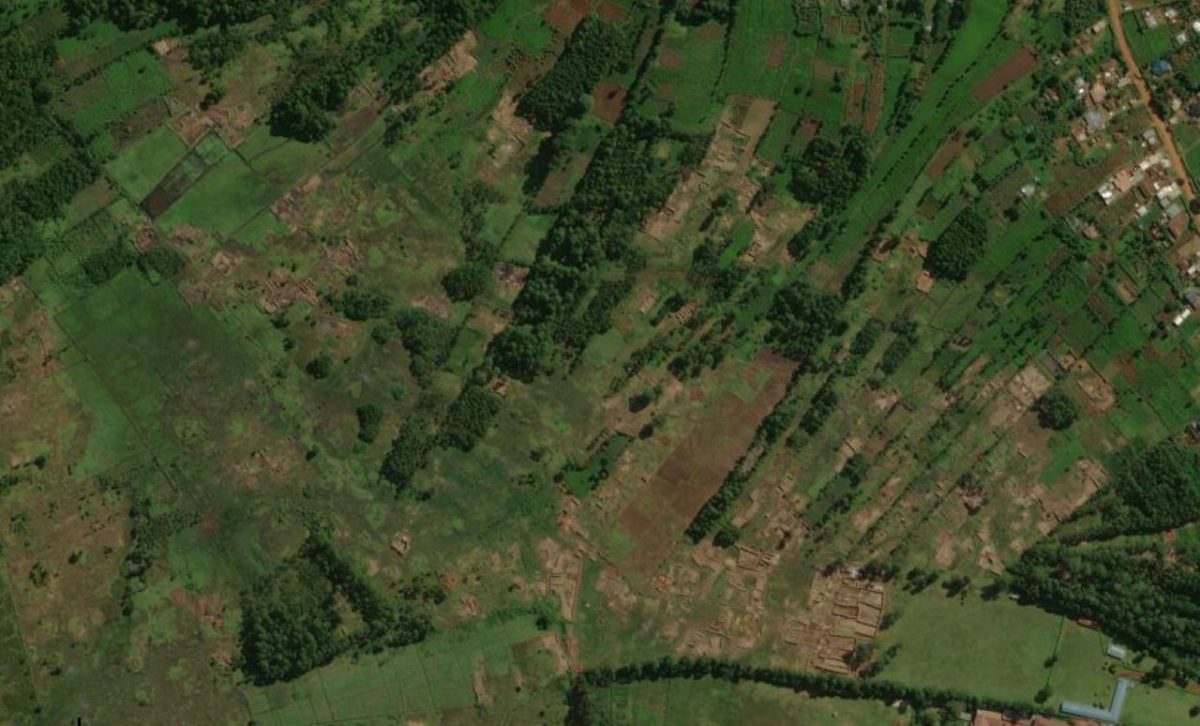 Aerial view of the Sironga wetlands. Grey areas show how wetland mining has continued to destroy the wetland. PHOTO/Courtesy.