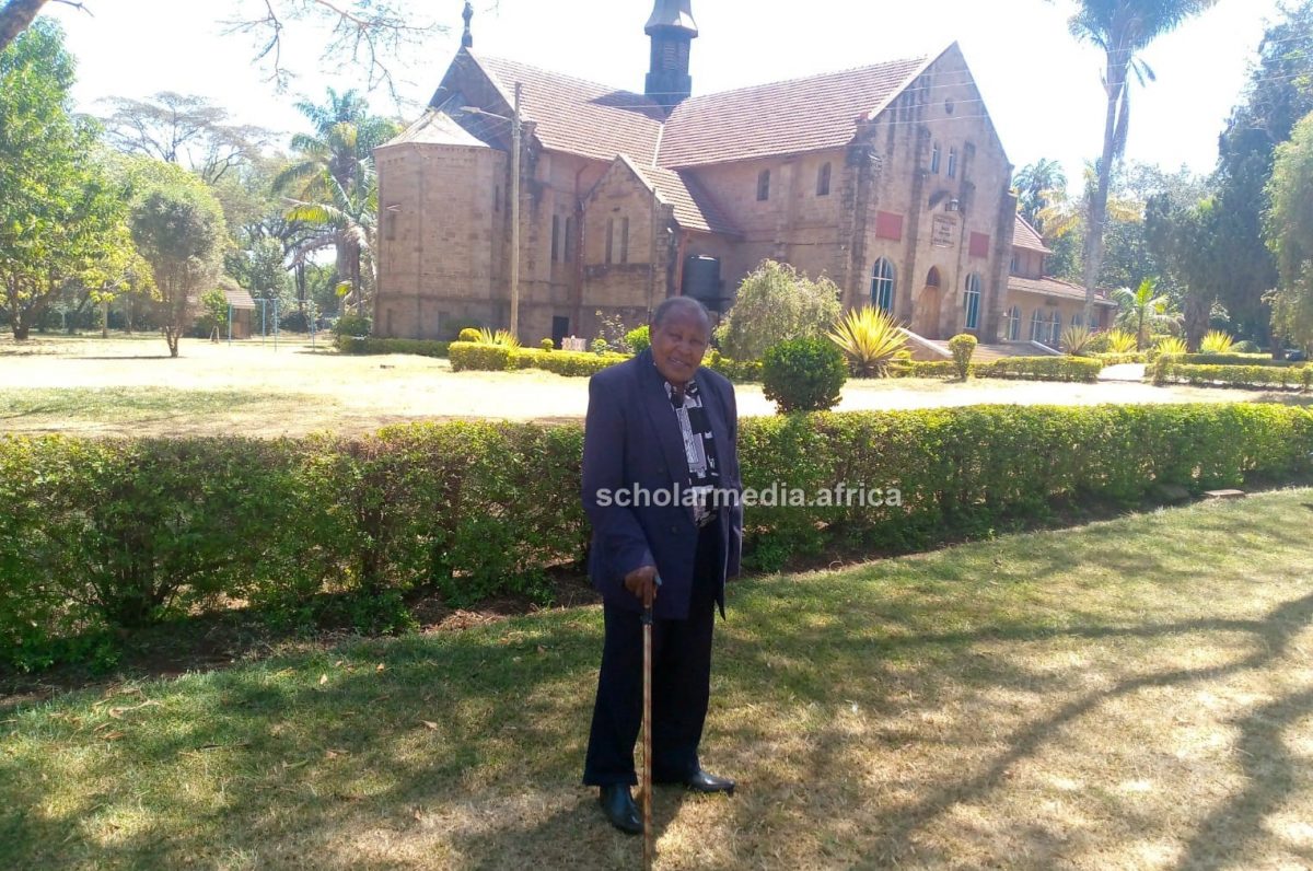 Mzee Kenneth Gitau, a cradle of education product, a pioneer student, teacher and community leader in Thogoto, Kikuyu. PHOTO/Njoroge Njuguna, The Scholar Media Africa.