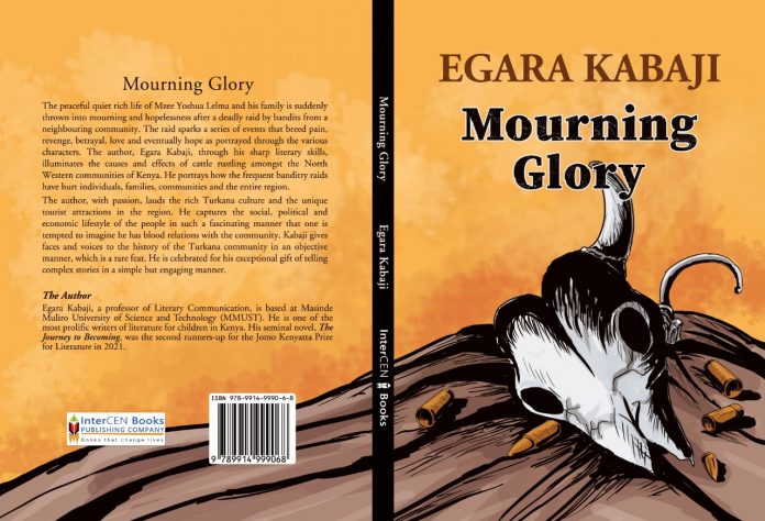 The cover of the Mourning Glory novel by Prof. Egara Kabaji. He is a Literary Communication Professor, based at Masinde Muliro University of Science and Technology (MMUST). PHOTO/Courtesy.