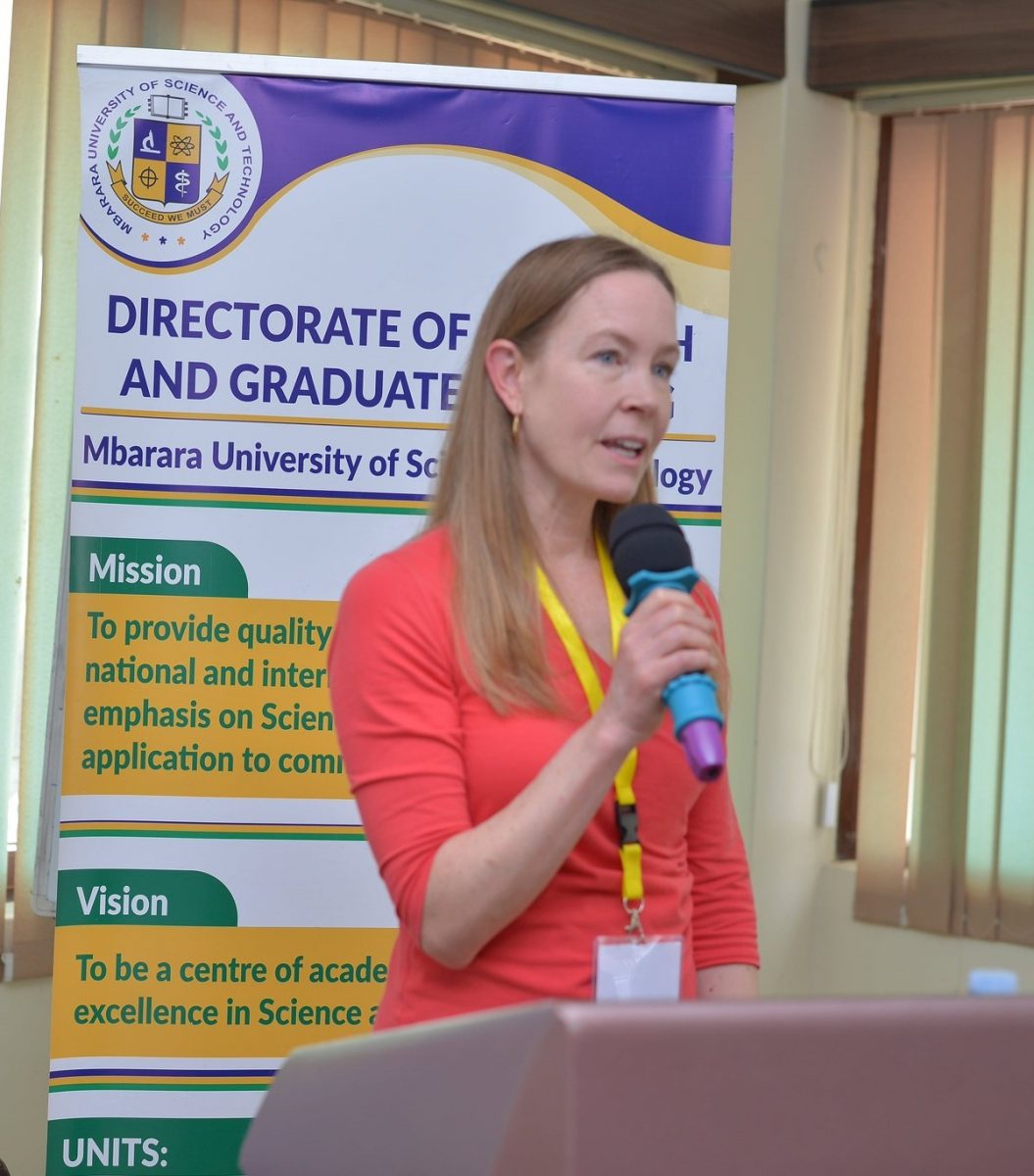 Prof. Jessica Haberer, the Keynote Speaker during the research event. PHOTO/MUST.