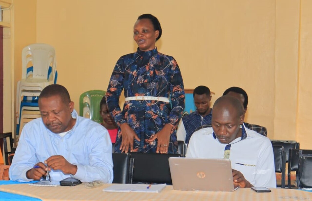 Ms. Ann Chepkurui, a lecturer in the Department of Sociology giving her input. PHOTO/Everlyn Kimibei, KSU Media.
