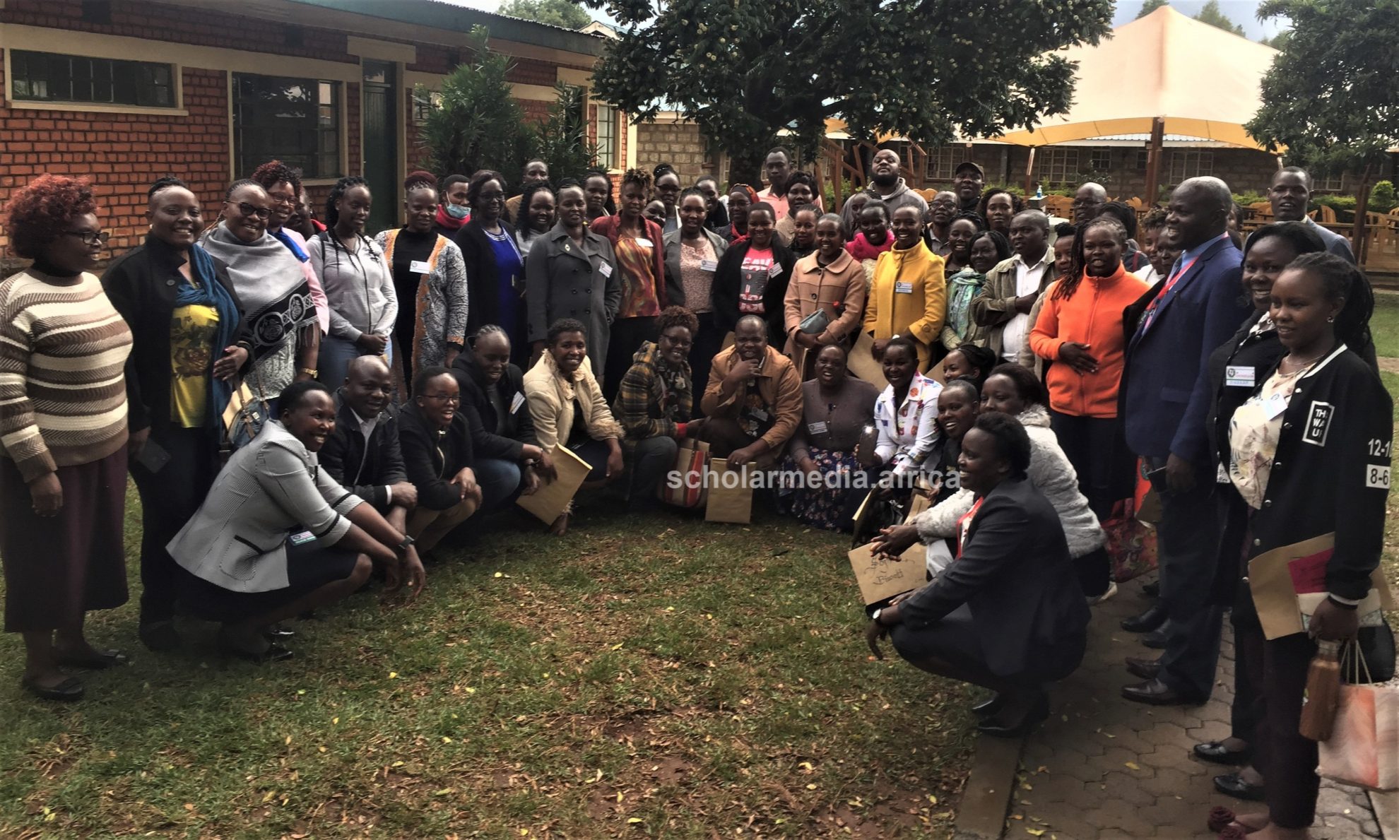 Participants pose for a group photo after the guidance and counseling sessions. PHOTO/Wangari Njoroge, Scholar Media Africa.