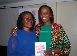 Former Kofi Annan Fellow launches her debut leadership guide Dr. Mosinya Nyaberi poses with Judith Omondi during her book launch on March 9, 2023 at Sarova Panafric Hotel, Nairobi. The two were fellows in the KAGHLP 2021/22 cohort. PHOTO/Kemunto Ogutu, Scholar Media Africa.