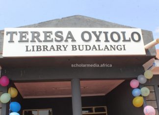 Busia: Better education as Foundation unveils modern library Entrance of the TereseaOyiolo Library, a charity service from the Teresa Oyiolo Foundation. PHOTO/Gilbert Ochieng, Scholar Media Africa.