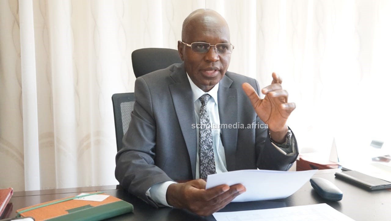 Uasin Gishu County Executive Officer Member (CECM) for Agriculture, Mr. Edward Sawe, at his office in Eldoret town, Uasin Gishu County. PHOTO/Edmond Kipngeno, Scholar Media Africa.