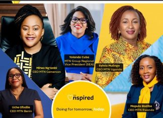 Telcos Giant MTN Breaking Glass Ceiling for African Women in Tech An e-poster of the African countries MTN Group women CEOs who graced the International Women's Day MTN webinar on March 8, 2023. They encouraged more women to take up tech roles across the continent. E-POSTER/MTN.