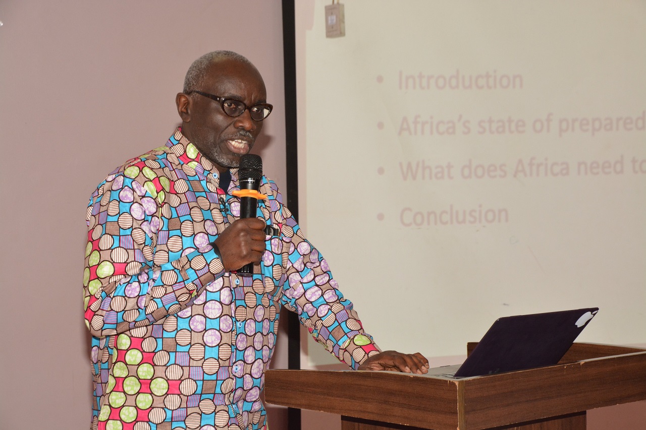 Prof. Walter Jaoko during a previous science cafe. PHOTO/Courtesy.