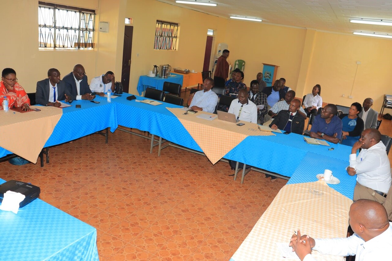 Setting of the event, with participants following proceedings. PHOTO/Everlyn Kimibei, KSU Media.