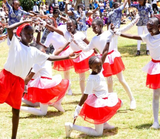 Save the Child: How defilement, child neglect are crashing Baringo’s future Children from Green View Academy during the 2022 Mashujaa Day celebrations, entertaining guests at Garden Square, Eldama Ravine Town, in Koibatek Sub County, Baringo County. PHOTO/Janet Kiriswo, Scholar Media Africa.