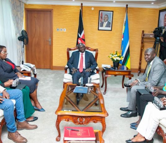 DP Gachagua, CS Malonza meet winners of Forty Under 40 Africa Awards Deputy President Rigathi Gachagua (center) with Tourism CS Peninah Malonza, (far left) in a meeting with the winners of Forty Under 40 Africa Awards at the DP's office on April 4, 2023. PHOTO/DPPS.