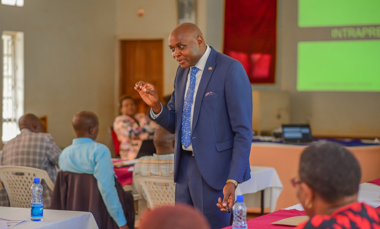 Dr. Walter Okibo breaking down the nuances of Talent Management and related aspects. PHOTO/Arise Circle.