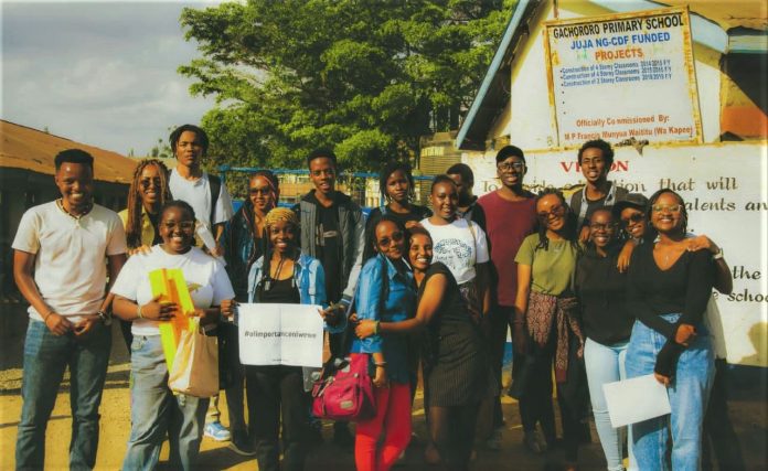 Fancied Families first visit to Gachororo primary school. Their aim has been to feed the children and keep them in school. PHOTO/Courtesy.