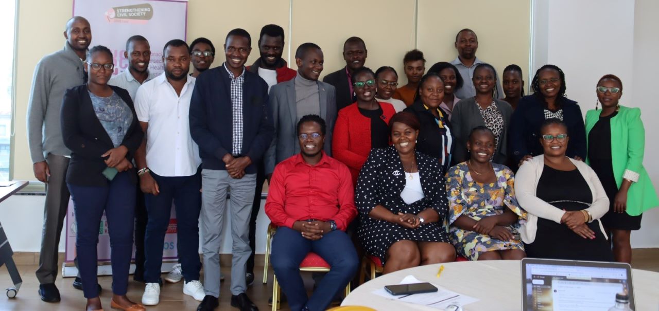 The participants took a group photo after training on reporting on sexual  reproductive health and rights. PHOTO/Courtesy.