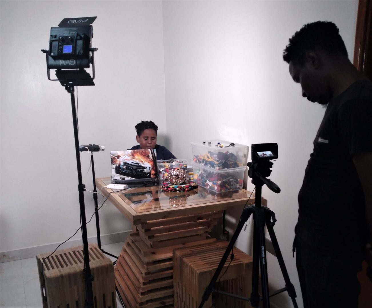 Aleem showcasing one of his projects during a Studio session for classwork at The Forest School Online. PHOTO/Courtesy.