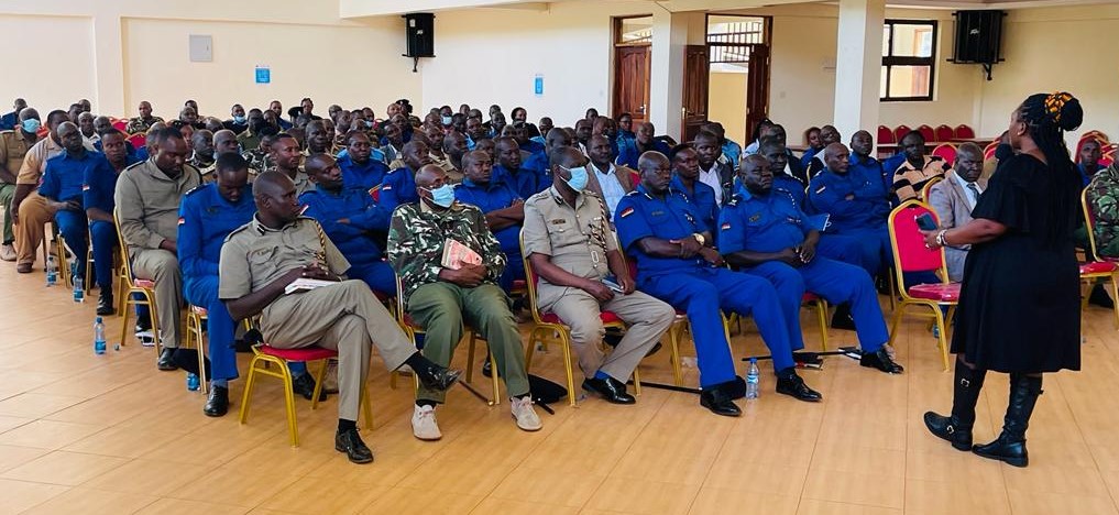 Mental health awareness with the police force in Kisii County under the leadership of the the police commander Mr. Francis Kooli, OGW. PHOTO/Courtesy. 