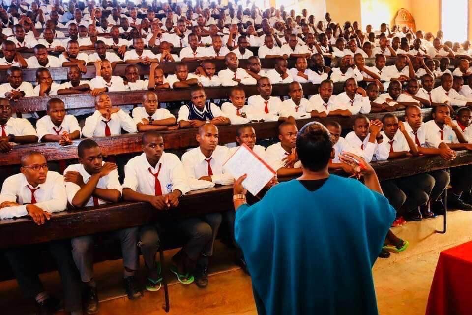Cardinal Otunga High School wellness and career talk by Edinah Kangwana. PHOTO/Courtesy. 