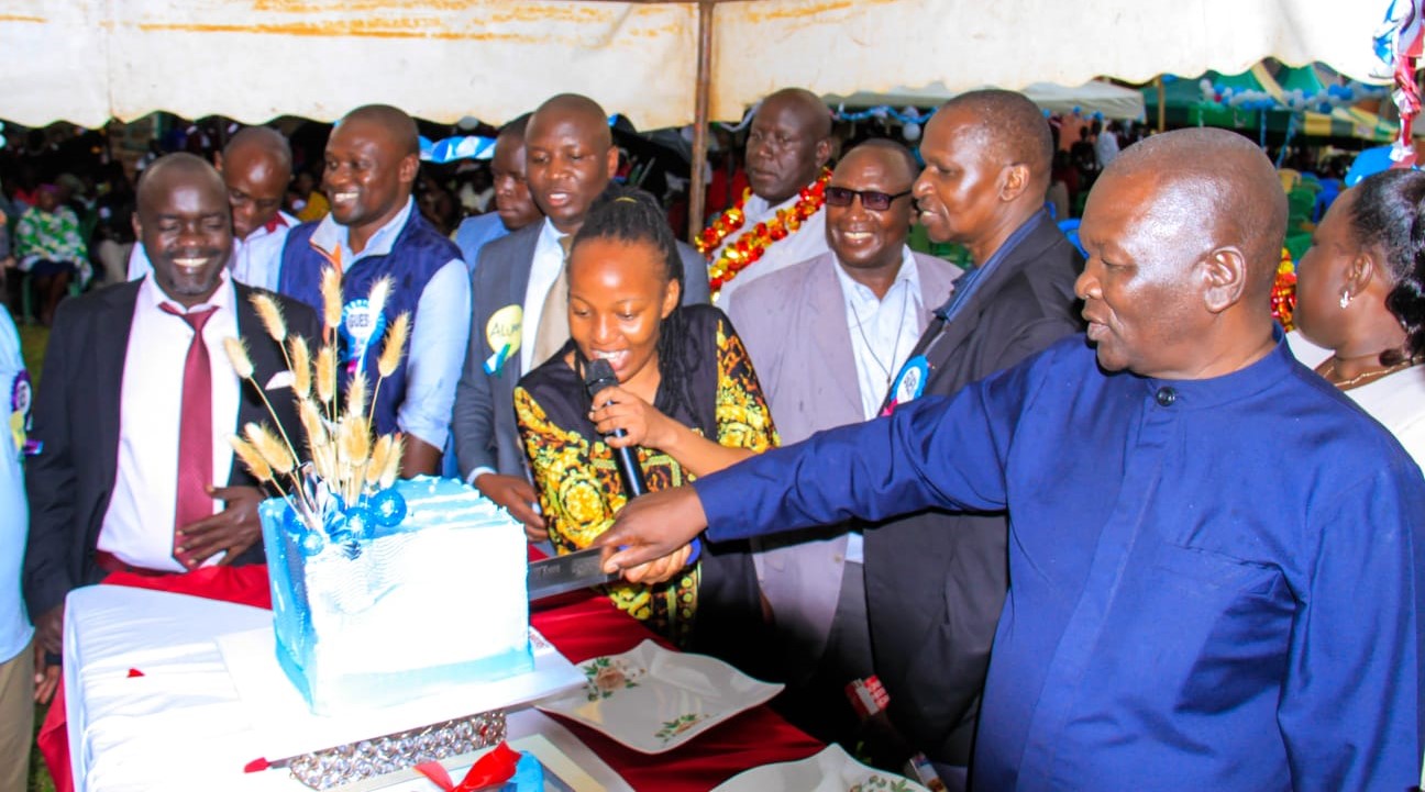 Stakeholders and invited guests cutting the cake during the celebrations. PHOTO/Courtesy. 