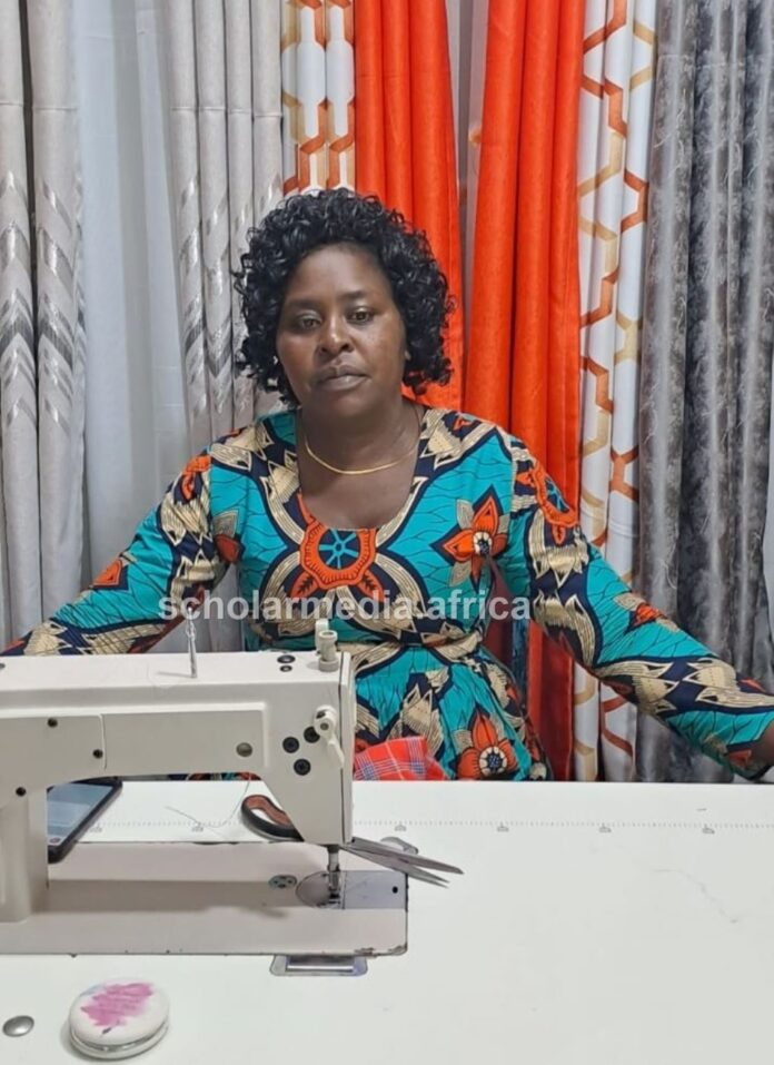 Monicah Njeri at her Dubai Market Shop in Naivasha. She is the Founder and CEO, Ebenezar Curtains and Décor, which designs and supplies high-class curtains. PHOTO/Wanjiru Karangah, Scholar Media Africa.