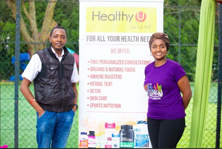 Wanjiru Kanyika, Executive Director, Kilimani Project Foundation (left), with a stakeholder in a previous occasion. PHOTO/Courtesy. 