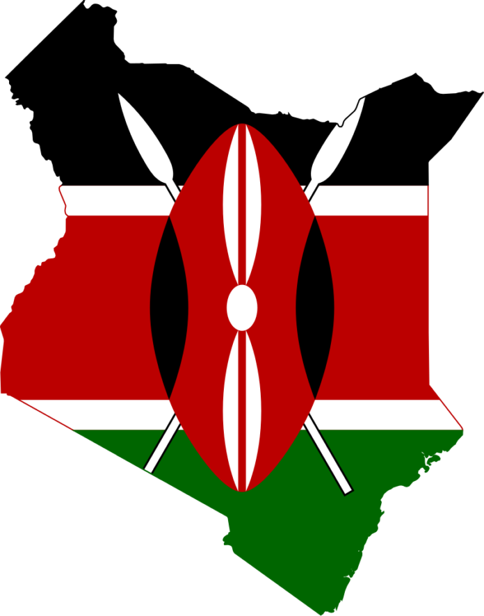 Flag-map-of-Kenya