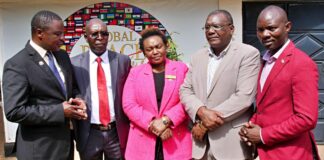 Niger: Office of His Eminence, diplomats call for inclusive dialogue for peace National Peace Council members, led by His Eminence Dr. Kennedy Waningu (left), the President for Africa and Provost, International College of Peace Studies (ICOPS), and peace ambassadors, pose for a photo after giving a press briefing on the state of peace in Niger, where they called for diplomatic negotiations. PHOTO/Courtesy.