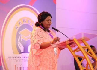 The burning flames of KEWOTA restoring teachers’ dignity, pride in Kenya KEWOTA CEO Benta Opande, giving her remarks. The idea of starting KEWOTA came to her during her career in the teaching fraternity until she shared it three years later with her destiny makers and connectors. PHOTO/Courtesy.